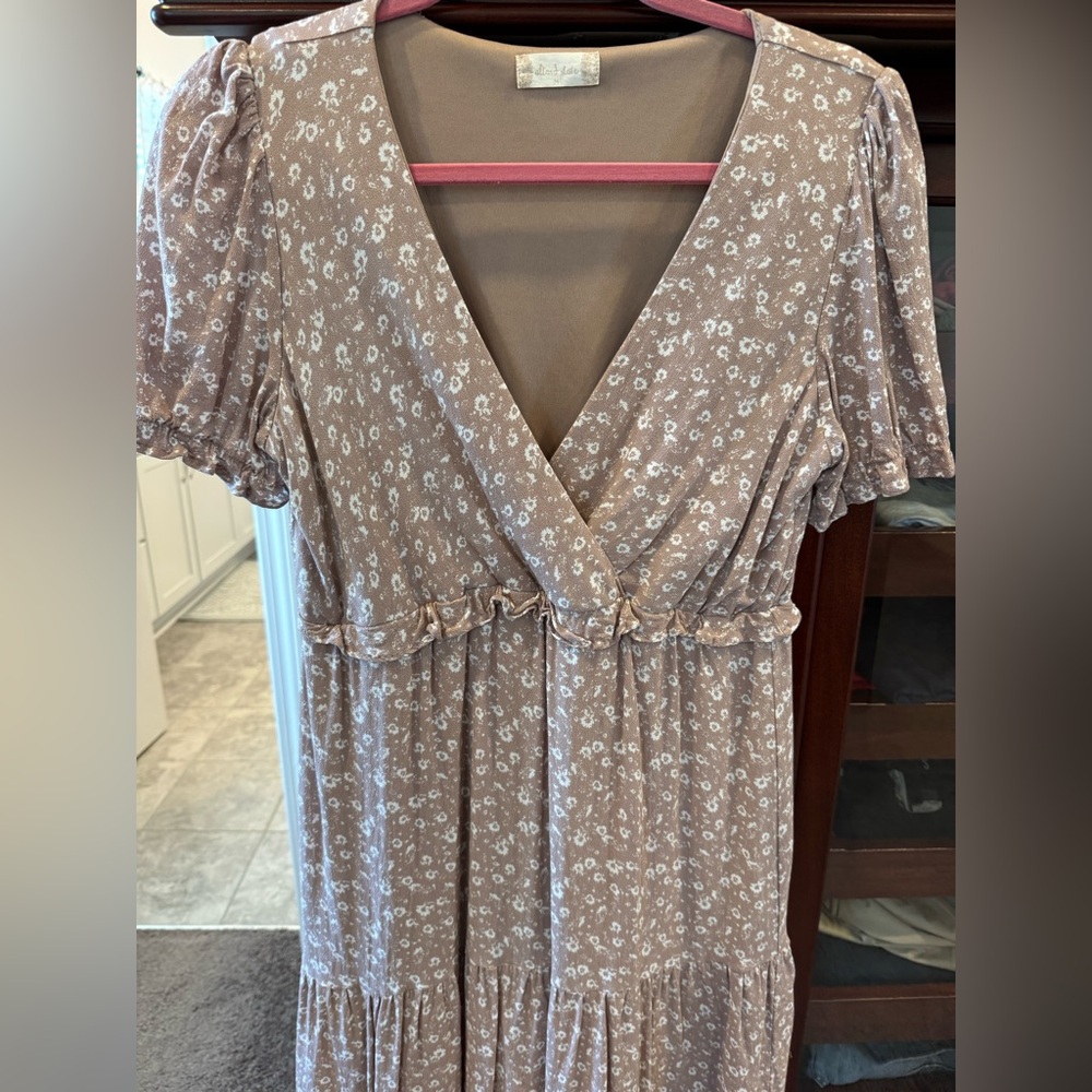 Altar’d State Tan Floral Dress